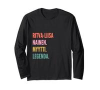 Funny Finnish First Name Design - Ritva-Liisa Manga Larga