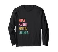 Funny Finnish First Name Design - Ritva Manga Larga
