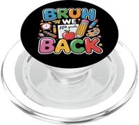 Funny First Day of School 5th Fifth Grade Bruh We Back PopSockets PopGrip para MagSafe