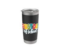 Funny First Day of School Teacher Girls Back to School Women Vaso térmico de acero inoxidable de doble pared