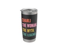 Funny First Name Design Woman Myth Legend - Charli Vaso térmico de acero inoxidable de doble pared