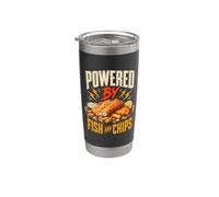 Funny Fish and Chips Saying Humor Joke Gag Foodie Vaso térmico de acero inoxidable de doble pared