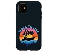 Funny Fisherman - Trabajar para vivir en vivo para pescar pesca retro Carcasa para iPhone 11