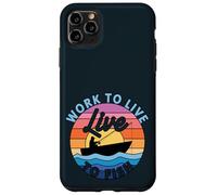 Funny Fisherman - Trabajar para vivir en vivo para pescar pesca retro Carcasa para iPhone 11 Pro Max