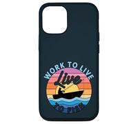 Funny Fisherman - Trabajar para vivir en vivo para pescar pesca retro Carcasa para iPhone 12/12 Pro