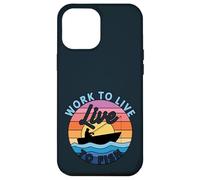 Funny Fisherman - Trabajar para vivir en vivo para pescar pesca retro Carcasa para iPhone 12 Pro Max