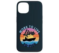 Funny Fisherman - Trabajar para vivir en vivo para pescar pesca retro Carcasa para iPhone 13