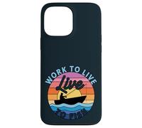 Funny Fisherman - Trabajar para vivir en vivo para pescar pesca retro Carcasa para iPhone 13 Pro Max