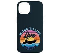 Funny Fisherman - Trabajar para vivir en vivo para pescar pesca retro Carcasa para iPhone 14