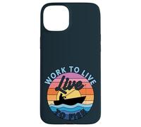 Funny Fisherman - Trabajar para vivir en vivo para pescar pesca retro Carcasa para iPhone 15 Plus