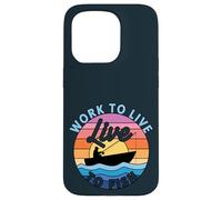 Funny Fisherman - Trabajar para vivir en vivo para pescar pesca retro Carcasa para iPhone 15 Pro