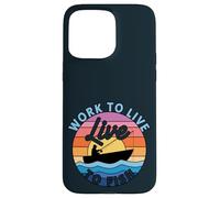 Funny Fisherman - Trabajar para vivir en vivo para pescar pesca retro Carcasa para iPhone 15 Pro Max