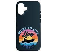 Funny Fisherman - Trabajar para vivir en vivo para pescar pesca retro Carcasa para iPhone 16