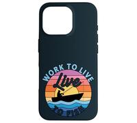 Funny Fisherman - Trabajar para vivir en vivo para pescar pesca retro Carcasa para iPhone 16 Pro