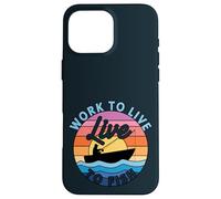 Funny Fisherman - Trabajar para vivir en vivo para pescar pesca retro Carcasa para iPhone 16 Pro Max
