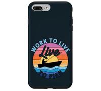 Funny Fisherman - Trabajar para vivir en vivo para pescar pesca retro Carcasa para iPhone 7 Plus/8 Plus