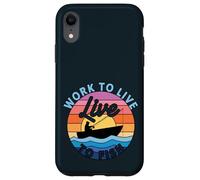 Funny Fisherman - Trabajar para vivir en vivo para pescar pesca retro Carcasa para iPhone XR