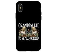 Funny Fishing Grandpa GNOME For Men and Retired Fishing Dad Carcasa para iPhone X/XS