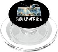 Funny Fishing Saying For Dad & Grandpa Life Shut Up And Fish PopSockets PopGrip para MagSafe
