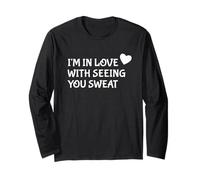 Funny Fitness Instructor Valentine's Day Quote Sweat Manga Larga