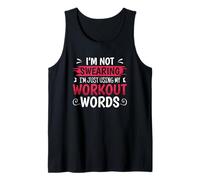 Funny Fitness No Estoy jurando Que Estoy usando mis Palabras de Entrenamiento Camiseta sin Mangas
