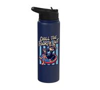Funny Flamingo Chill The Fourth saldrá el 4 de julio en verano Stainless Steel Insulated Water Bottle