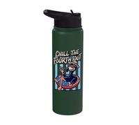 Funny Flamingo Chill The Fourth saldrá el 4 de julio en verano Stainless Steel Insulated Water Bottle