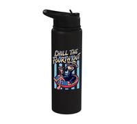 Funny Flamingo Chill The Fourth saldrá el 4 de julio en verano Stainless Steel Insulated Water Bottle