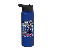 Funny Flamingo Chill The Fourth saldrá el 4 de julio en verano Stainless Steel Insulated Water Bottle