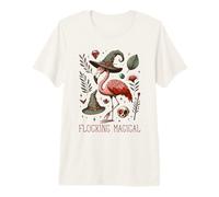 Funny Flamingo Pun Flocking Magical Pagan Wiccan Witch Camiseta Premium