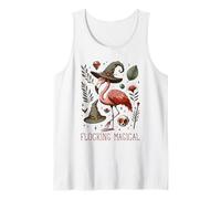 Funny Flamingo Pun Flocking Magical Pagan Wiccan Witch Camiseta sin Mangas