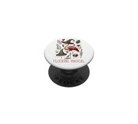 Funny Flamingo Pun Flocking Magical Pagan Wiccan Witch PopSockets PopGrip Adhesivo