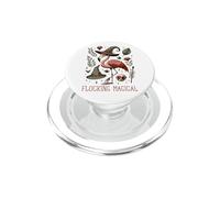 Funny Flamingo Pun Flocking Magical Pagan Wiccan Witch PopSockets PopGrip para MagSafe
