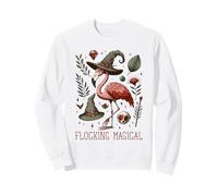 Funny Flamingo Pun Flocking Magical Pagan Wiccan Witch Sudadera