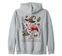 Funny Flamingo Pun Flocking Magical Pagan Wiccan Witch Sudadera con Capucha