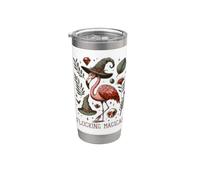 Funny Flamingo Pun Flocking Magical Pagan Wiccan Witch Vaso térmico de acero inoxidable de doble pared