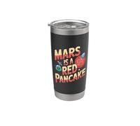 Funny Flat Mars Society Vaso térmico de acero inoxidable de doble pared