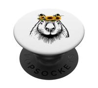 Funny Floral Capybaba roedor Camino Camino PopSockets PopGrip Adhesivo