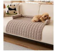 Funny Fluffy Fuzzy Calming Dog Bed Sofa Protector Pet Mat, Plush Furniture Protector Couch Bed with Anti-Slip Bottom for Dogs and Cats, Coffee