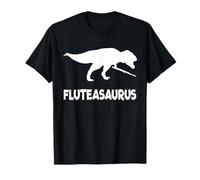 Funny Fluteasaurus Flute Dinosaur T-Shirt (Flauta Camisa) Camiseta