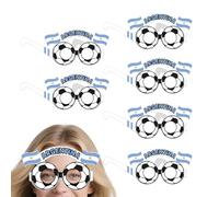 Funny Football Glasses - 6 Pieces Funny Paper Reusable Glasses | Soccer Photo Booth Props | Ideal For Boys Girls Kids Birthday Family Friends Children Colleagues Festival