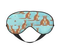 Funny for Kangaroo Zoo - Antifaz de dormir de doble cara, suave, cómodo, bloqueo de luz, cubierta de ojos para descanso nocturno