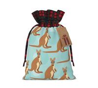 Funny For Kangaroo Zoo - Bolsa de regalo de gran capacidad de 4.7 x 6.9 pulgadas con cordón para tus regalos preciosos de Halloween, 1 unidad