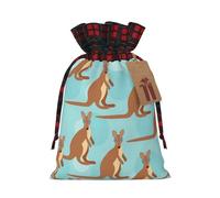 Funny For Kangaroo Zoo - Bolsa de regalo de gran capacidad de 4.7 x 6.9 pulgadas con cordón para tus regalos preciosos de Halloween, 1 unidad
