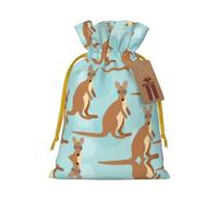 Funny For Kangaroo Zoo - Bolsa pequeña con cordón para regalos, bolsa de regalo reutilizable, para regalos de vacaciones y fiestas
