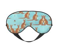 Funny for Kangaroo Zoo - Máscara de ojos opaca, unisex, fundas para dormir con correas ajustables, máscara de ojos de viaje