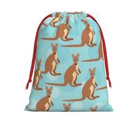Funny for Kangaroo Zoo Print - Bolsas de regalo con cordón para Navidad, fiestas de vacaciones, bolsa de regalo, varios tamaños