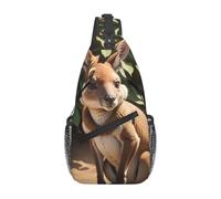 Funny For Kangaroo Zoo Print Daily Crossbody Bag - Mochila de hombro, bolsa de pecho, para viajes al aire libre, casual