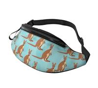 Funny for Kangaroo Zoo Print - Riñonera ligera para hombres y mujeres, para viajes, compras y eventos al aire libre