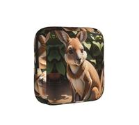 Funny For Kangaroo Zoo Print Soft Sponge Period Bag Women Tampón Bolsa Resistente A Las Manchas Soporte De Almohadilla Sanitaria Pequeña Bolsa Con Cremallera